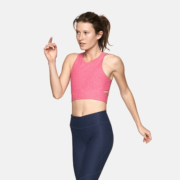 Outdoor Voices Slashback Crop Top, Flamingo - Picture 1 of 8